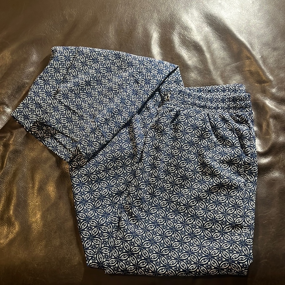 Mine Blue and white breathable pants